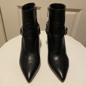 Michael Kors Harrison Black Leather High Ankle Boots, size 7